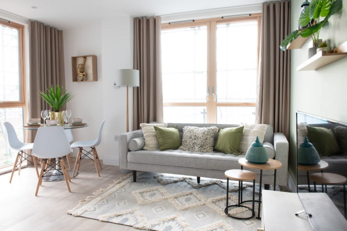 sofa with its back to the window