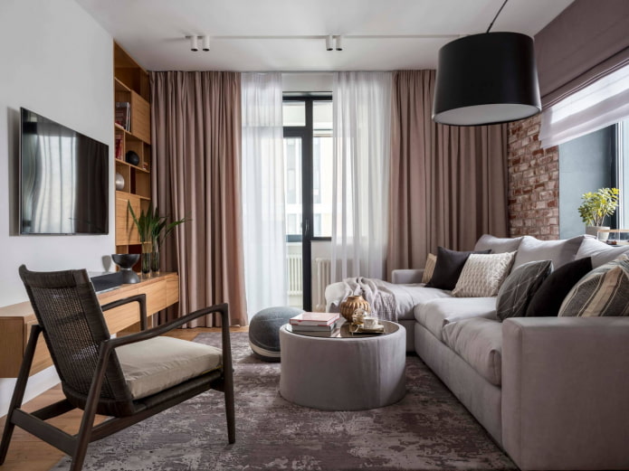 small living room with two windows