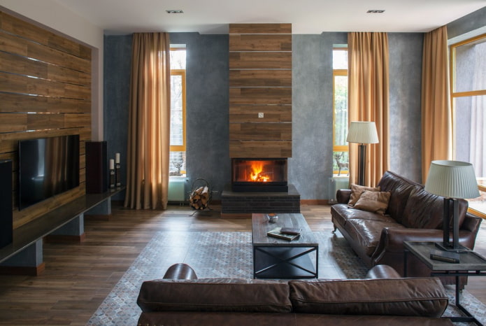fireplace and TV on adjacent walls in the living room