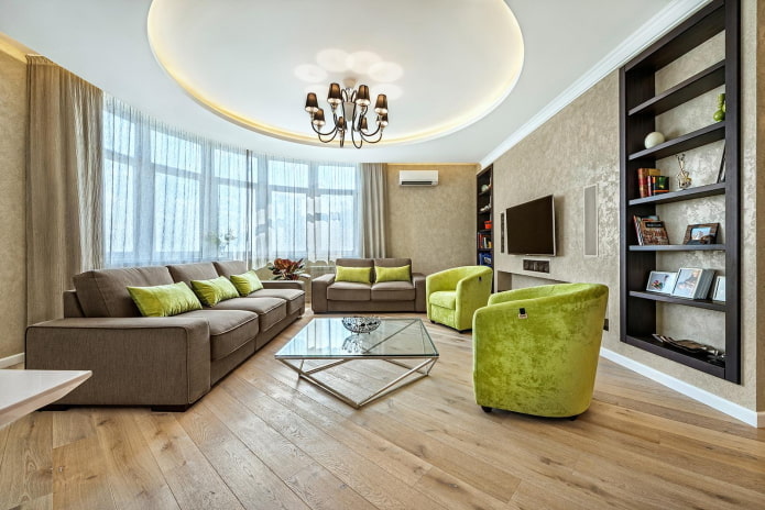 hall interior design in beige tones
