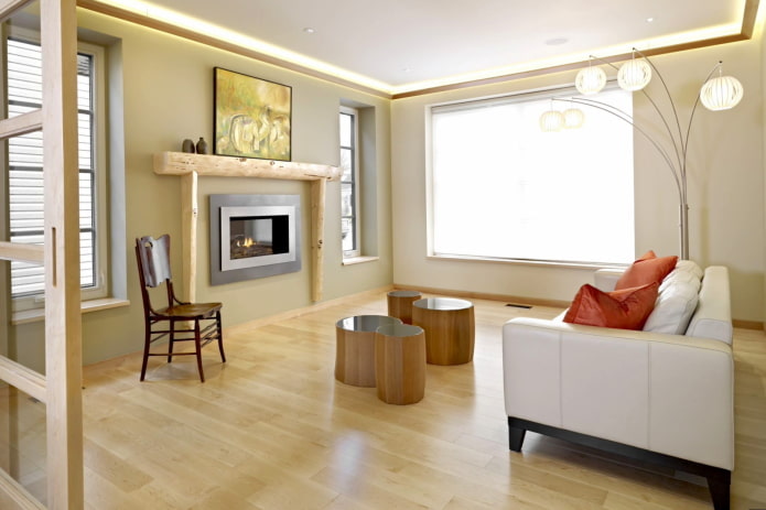 hall interior design in beige tones