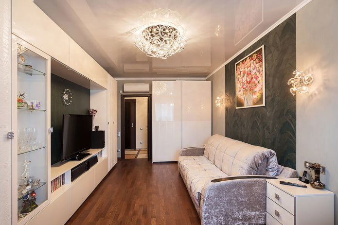 furnishings of the living room in a Khrushchev apartment