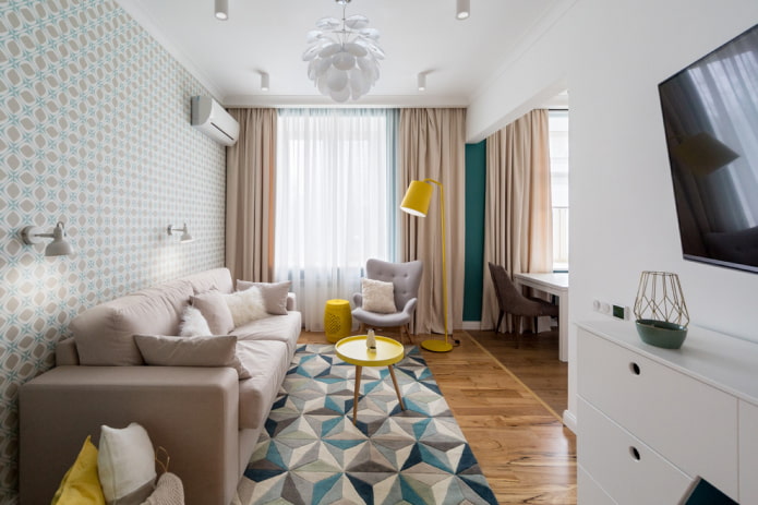 layout of the hall in the Khrushchev apartment