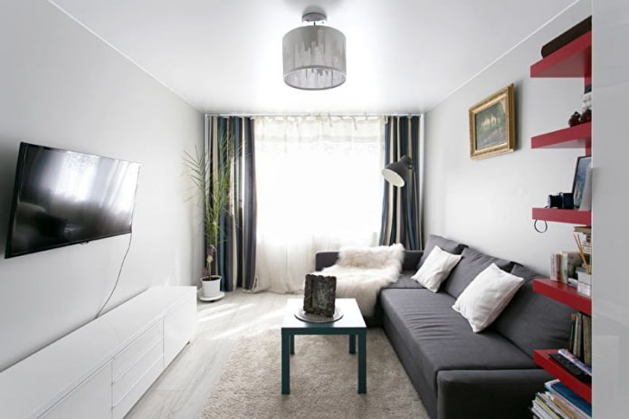 furniture of the living room in a Khrushchev apartment