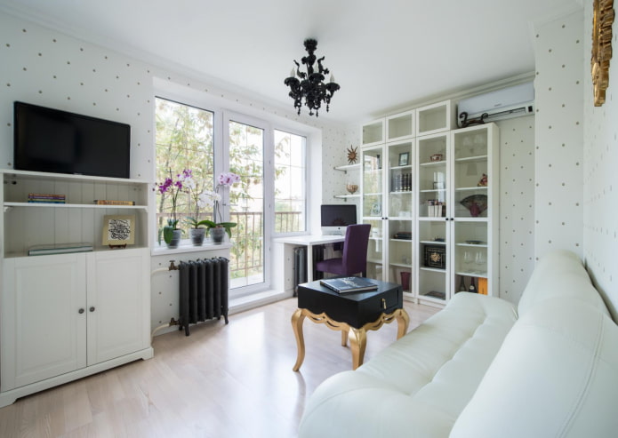 furniture of the living room in a Khrushchev apartment