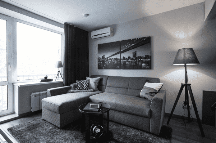 design of a hall in a Khrushchevka apartment