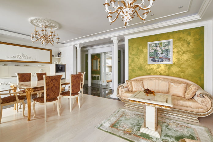 classic living room with bright accents