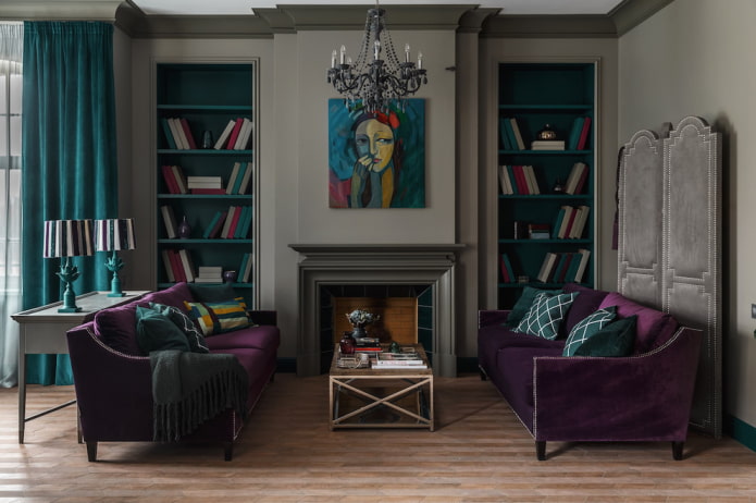 living room in modern classic style