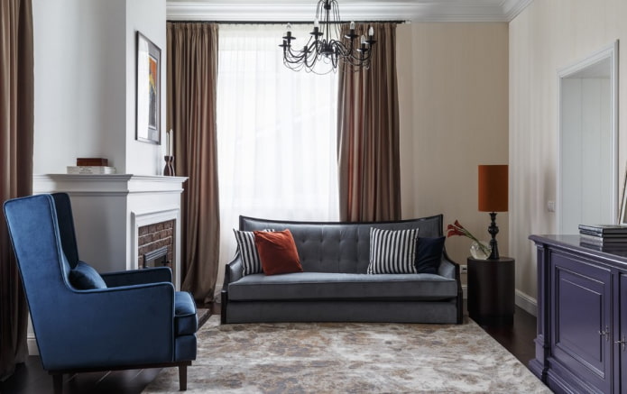 living room in the style of modern classics