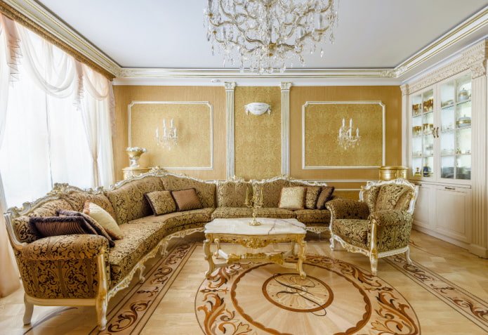 living room design in a classic style