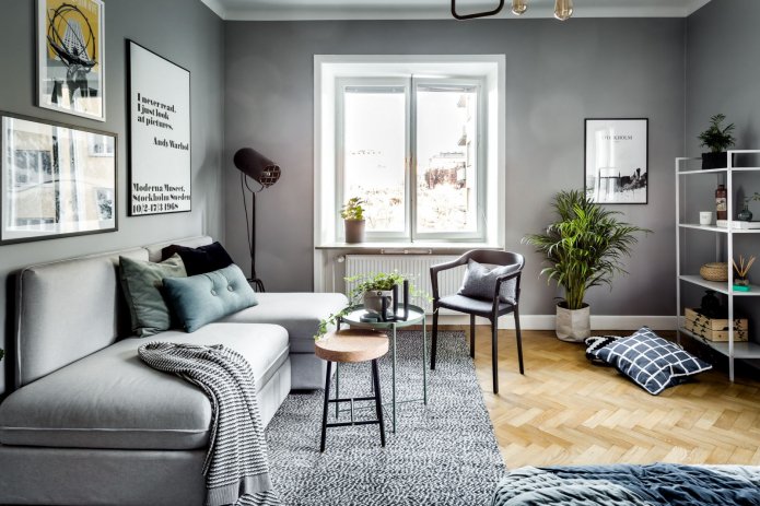gray living room