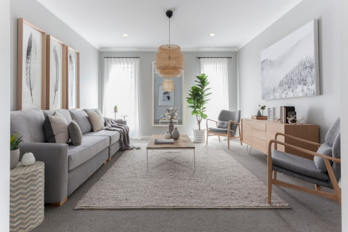 living room interior in Nordic style