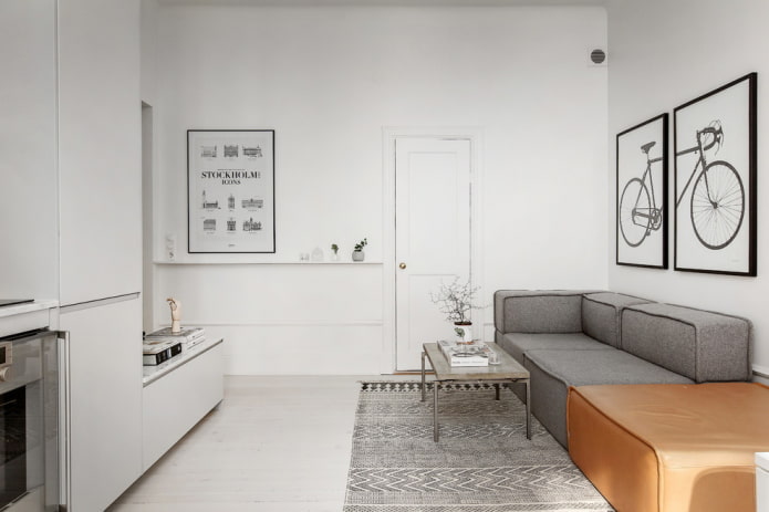 living room interior in Nordic style
