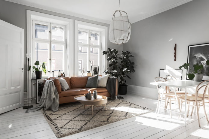 living room interior in Nordic style