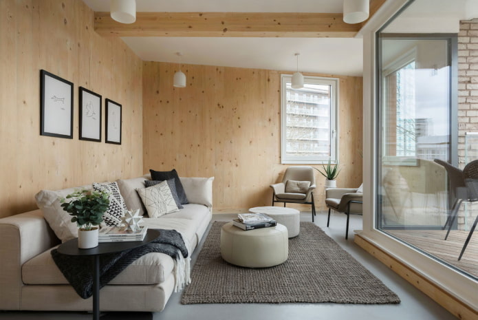 living room wall decoration in Nordic style