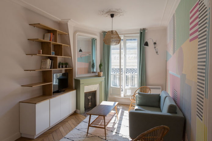 small living room in Nordic style
