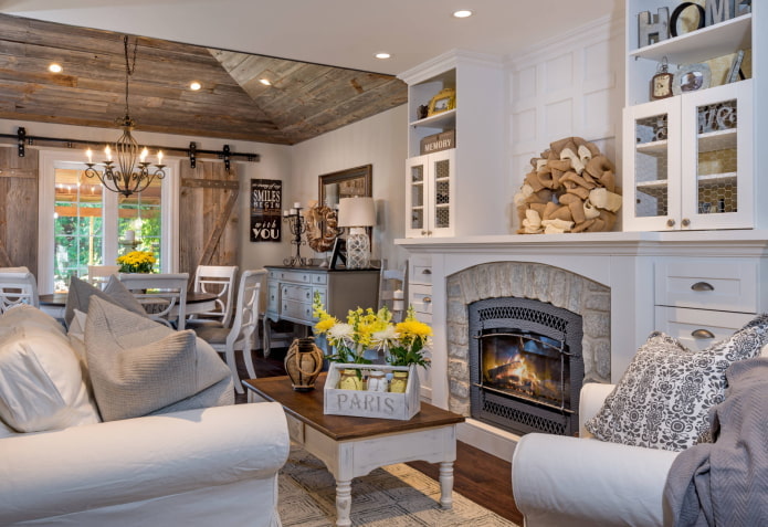 Living room in Provence style