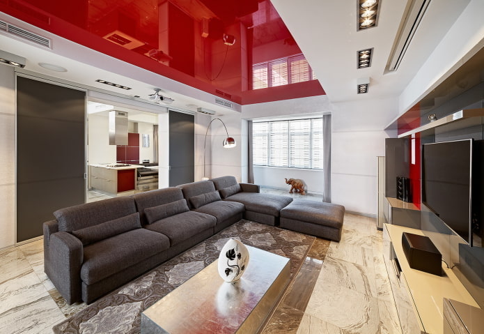 Red ceiling