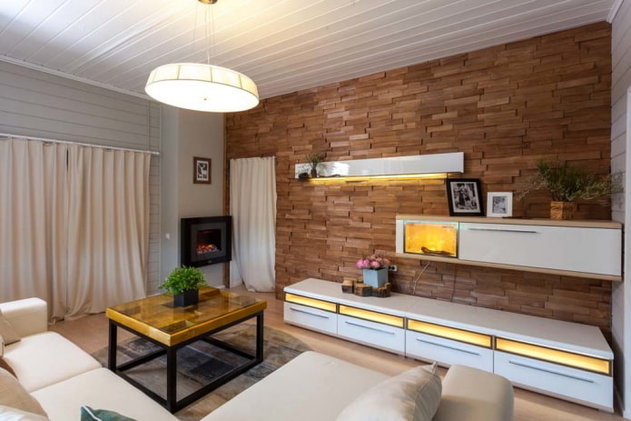 Accent wall made of brick