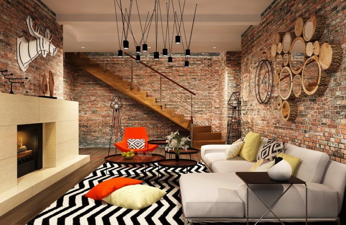 urban style living room interior design