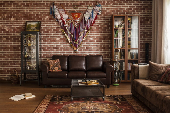 Leather and velvet sofas
