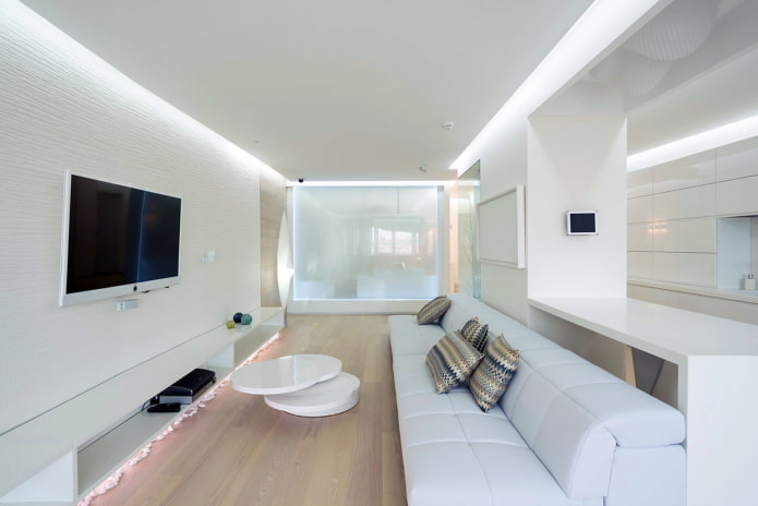 snow-white room