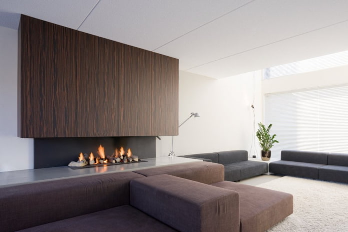 living room interior design in minimalist style