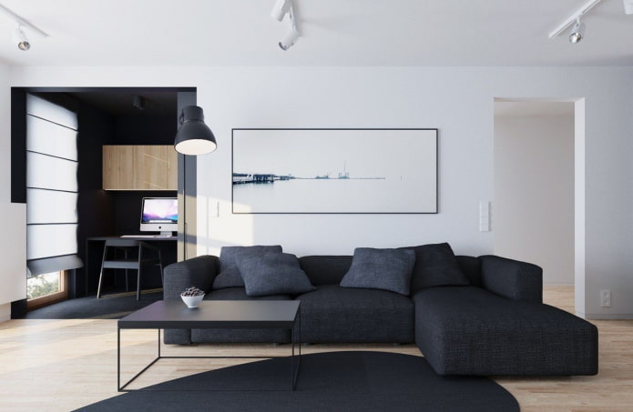 living room furniture in a minimalist style