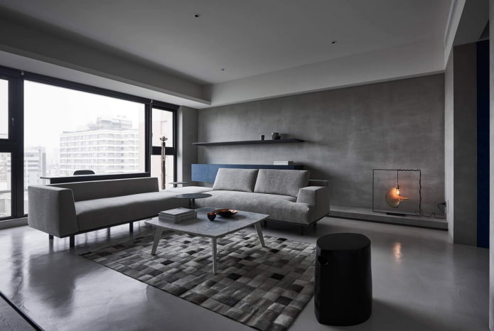 color scheme in the living room in minimalist style