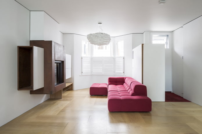 living room interior design in a minimalist style
