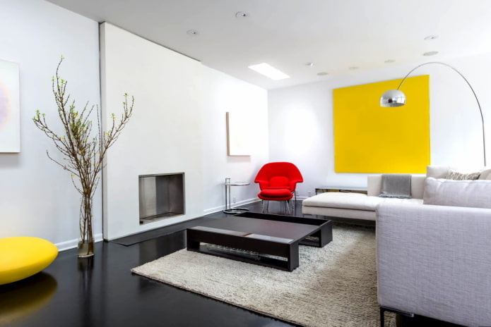 living room interior design in a minimalist style