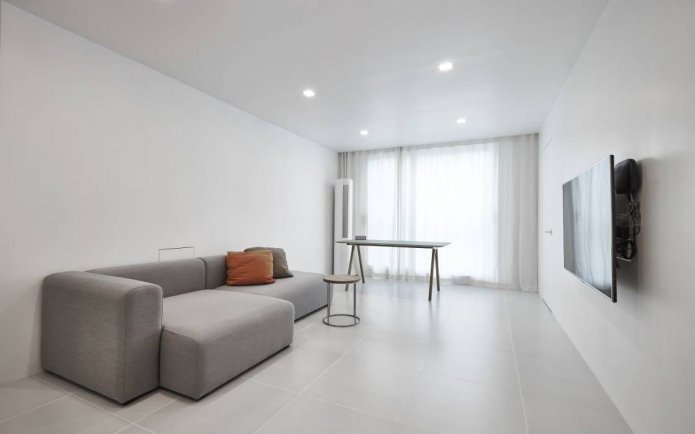 white living room