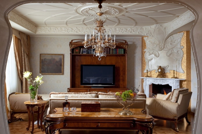 Living room in Art Nouveau style