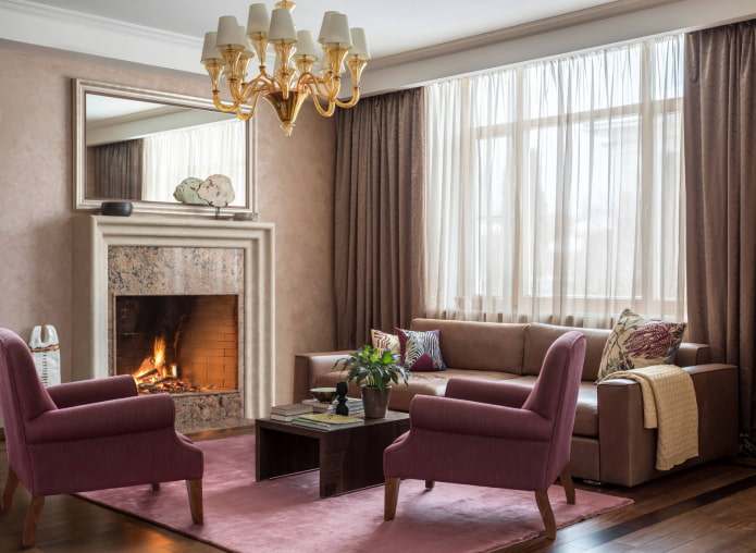 Fireplace in the house