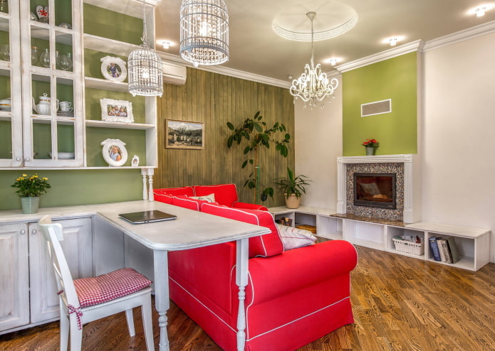 Green plank walls