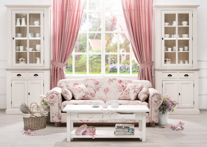Sofa with floral print