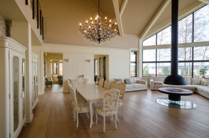 light tones in the interior of the house