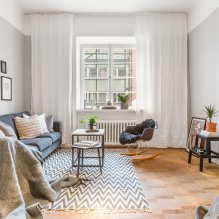 Living room design in light colors: choosing a style, color, decoration, furniture and curtains-8