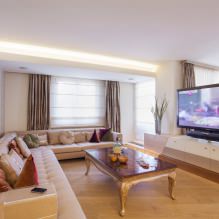 Living room design in light colors: choosing a style, color, finish, furniture and curtains-0