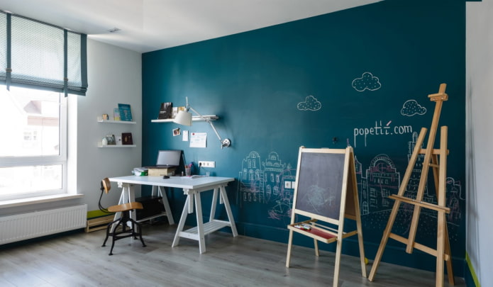 colored chalkboard wall