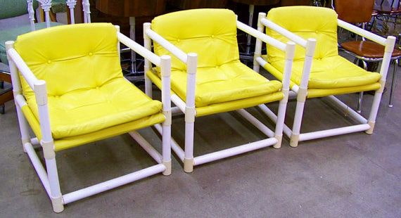 chairs made of pipes