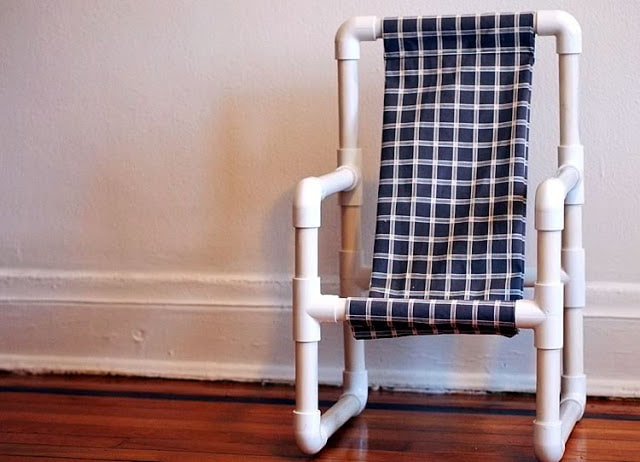 chairs made of pipes