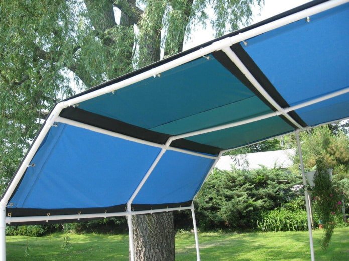 awning made of pipes