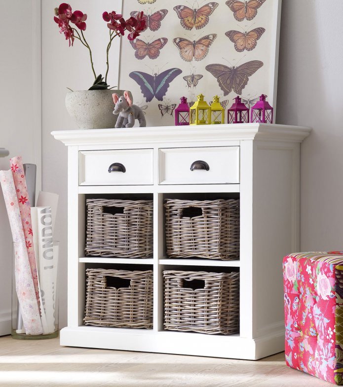 baskets for storing toys in the nursery