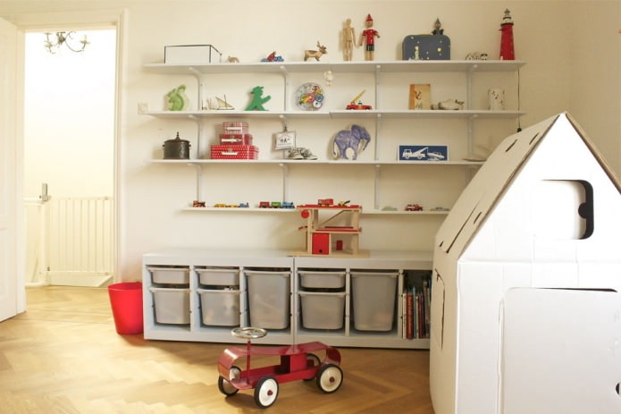 organizers for storing toys in the nursery