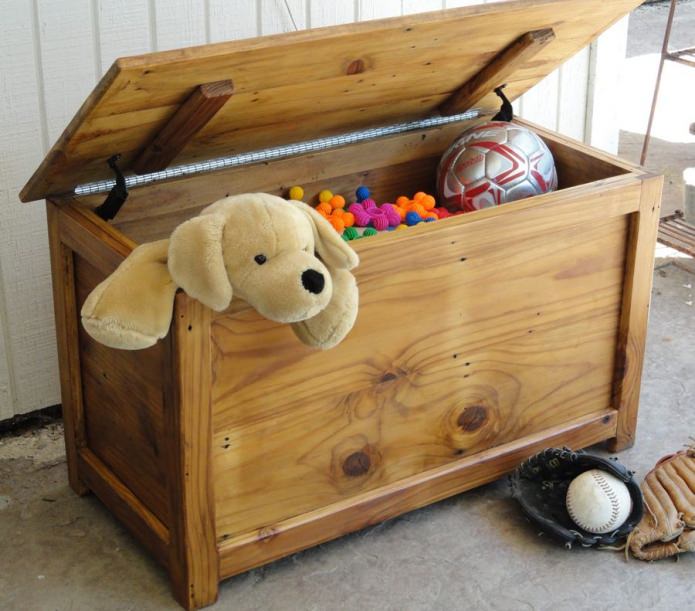 chest for storing toys in the children's room