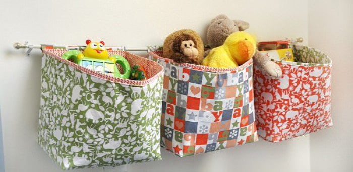 pockets for storing toys in the children's room