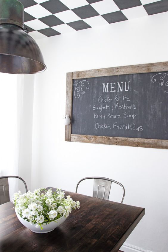 Chalkboard with paint