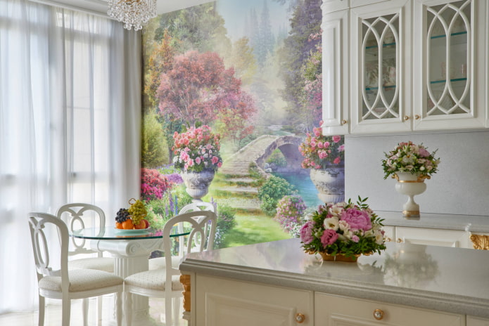 photo wallpaper in classic style