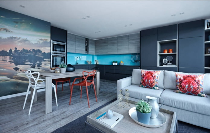 kitchen-living room